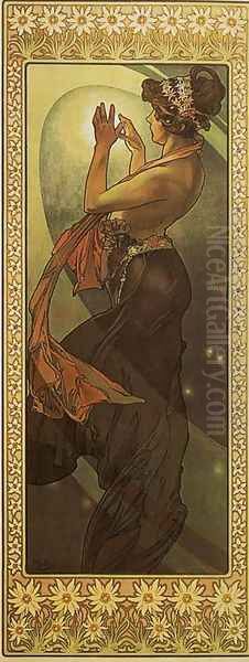 Pole Star. From The Moon and the Stars Series. 1902 Oil Painting by Alphonse Maria Mucha