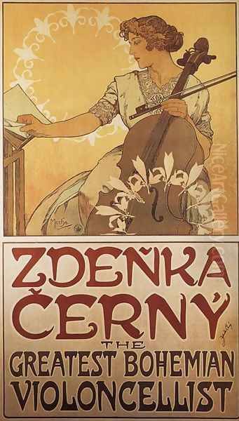 Zdenka Cerny, 1913 Oil Painting by Alphonse Maria Mucha