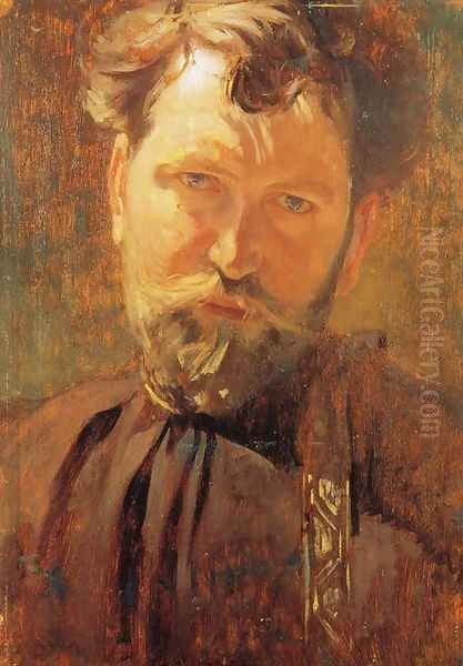 Self-Portrait Oil Painting by Alphonse Maria Mucha