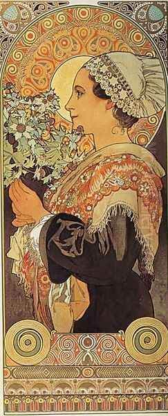 Thistle from the Sands. 1902 Oil Painting by Alphonse Maria Mucha