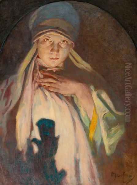 Enchantress Oil Painting by Alphonse Maria Mucha