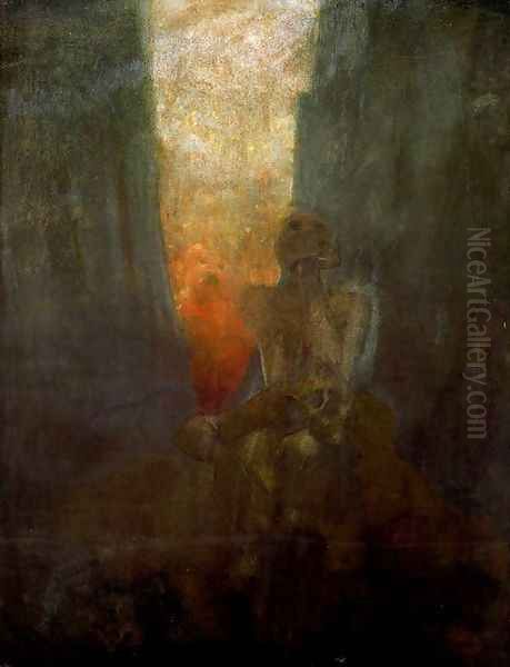 The abyss Oil Painting by Alphonse Maria Mucha