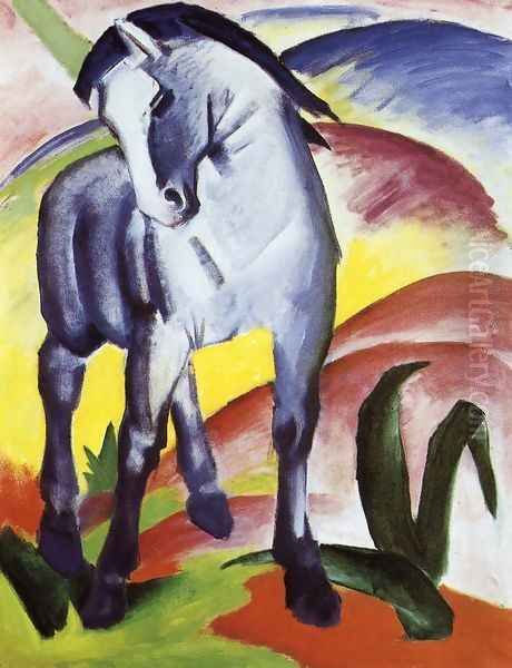 Blue Horse I Oil Painting by Franz Marc