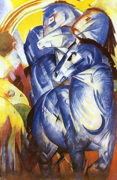 The Tower Of Blue Horses Oil Painting by Franz Marc