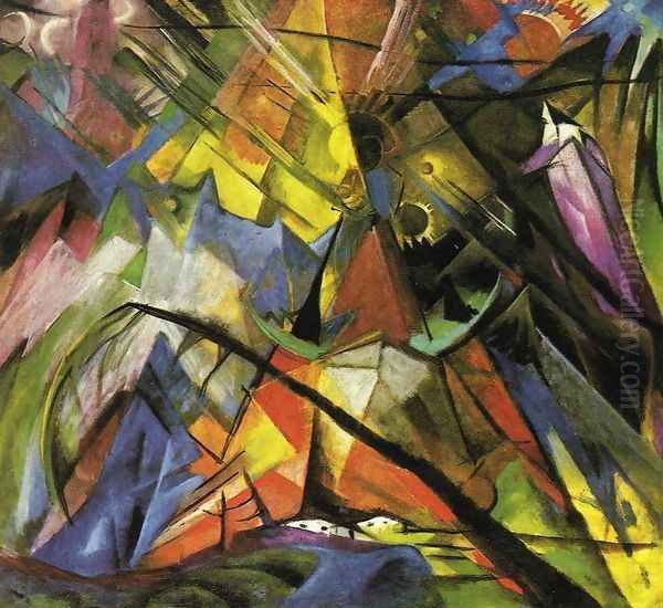 Tyrol Oil Painting by Franz Marc