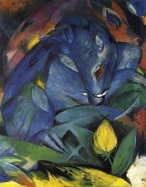 Wild Pigs (boar And Sow) Oil Painting by Franz Marc