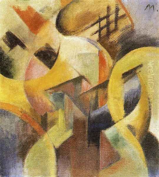 Small Composition I Oil Painting by Franz Marc