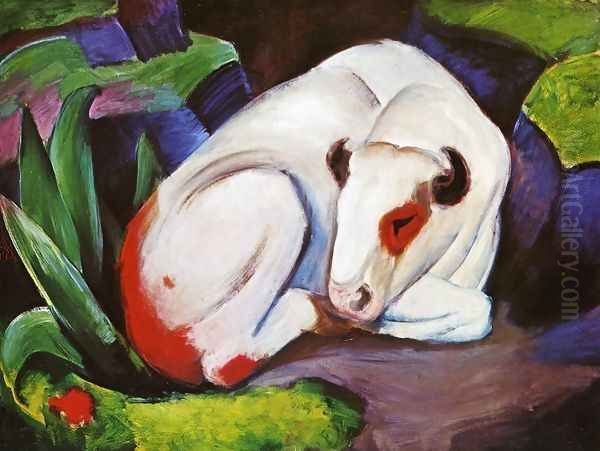 The Steer Aka The Bull Oil Painting by Franz Marc