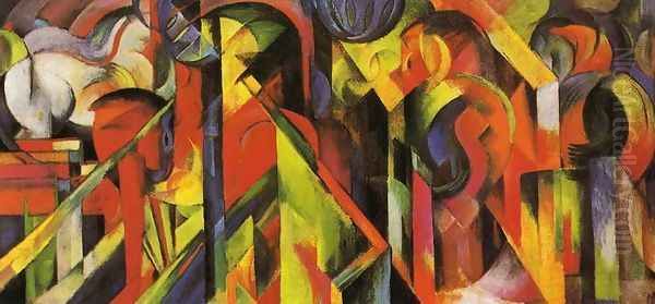 Stables2 Oil Painting by Franz Marc