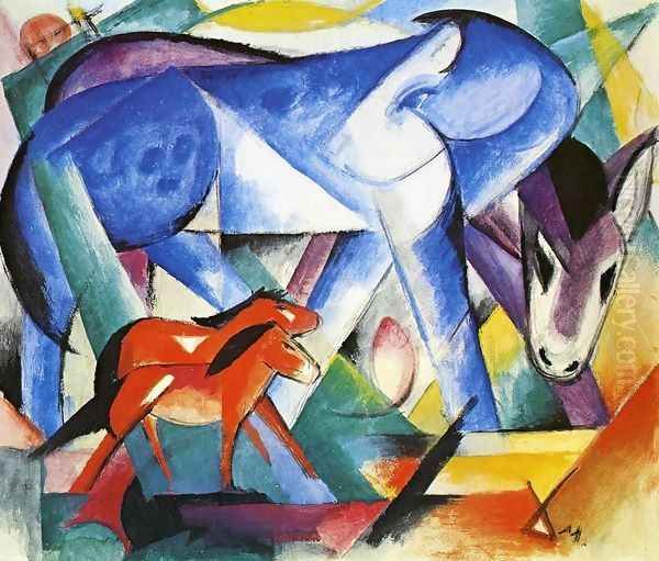 The First Animals Oil Painting by Franz Marc