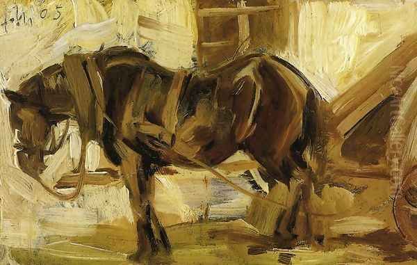 Small Horse Study Oil Painting by Franz Marc