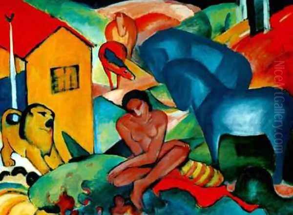 The Dream Oil Painting by Franz Marc