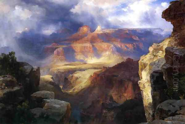 A Miracle Of Nature Oil Painting by Thomas Moran