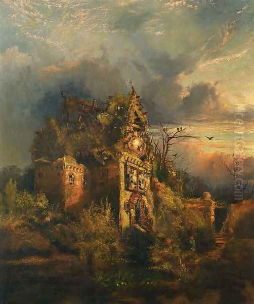 Haunted House II Oil Painting by Thomas Moran