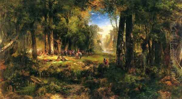 Ponce de Leon in Florida Oil Painting by Thomas Moran