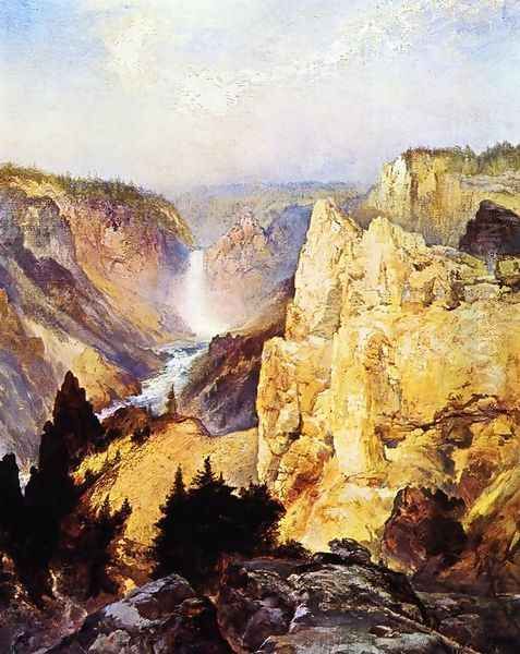 Grand Canyon of the Yellowstone II Oil Painting by Thomas Moran