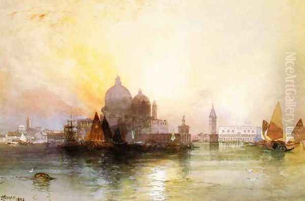 A View Of Venice Oil Painting by Thomas Moran