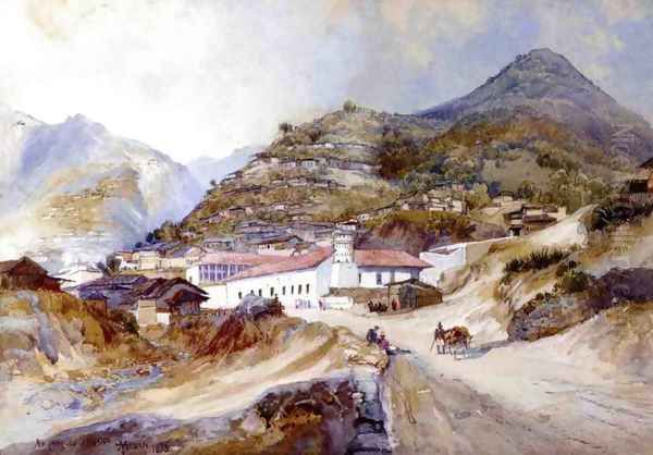 Angangueo Mexico Oil Painting by Thomas Moran