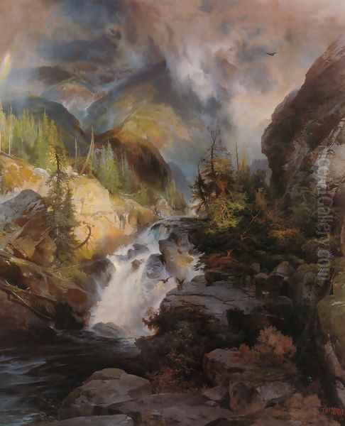 Children Of The Mountain Oil Painting by Thomas Moran