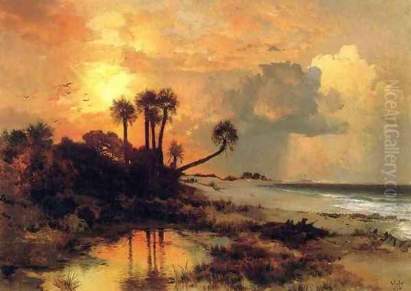 Fort George Island2 Oil Painting by Thomas Moran