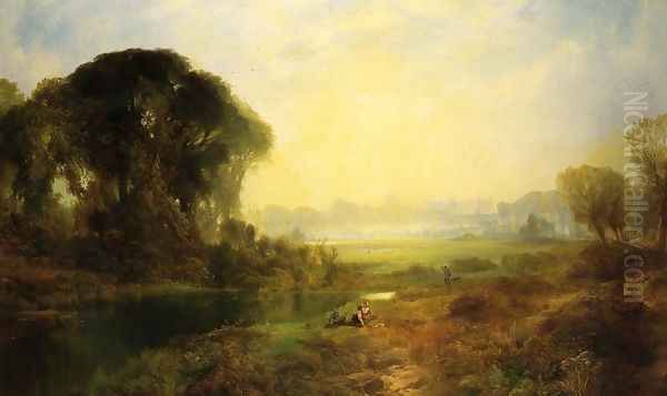 Windsor Castle Oil Painting by Thomas Moran