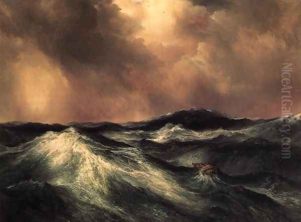 The Angry Sea Oil Painting by Thomas Moran