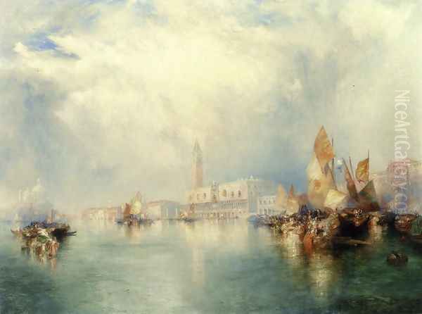 Venice Grand Canal Oil Painting by Thomas Moran