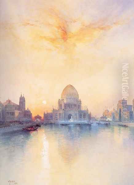 Chicago World's Fair Oil Painting by Thomas Moran