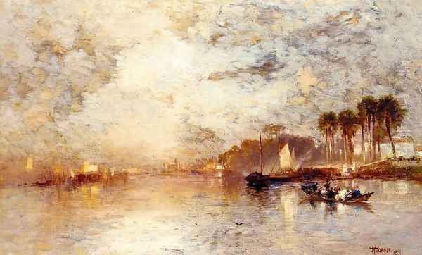 On the St. John's River, Florida Oil Painting by Thomas Moran