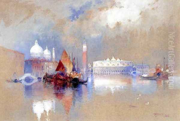 View Of Venice Oil Painting by Thomas Moran