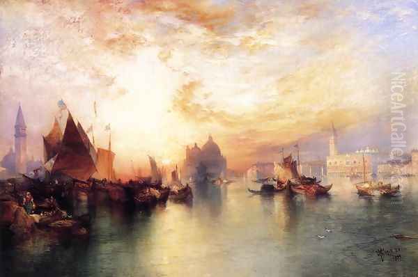 Venice From Near San Giorgio Oil Painting by Thomas Moran