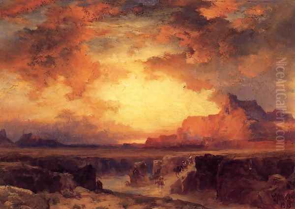 Near Fort Wingate New Mexico Oil Painting by Thomas Moran