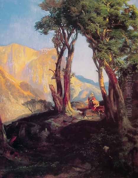 The Sacrifice Of Isaac Oil Painting by Thomas Moran