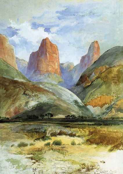 Colburn's Butte, South Utah Oil Painting by Thomas Moran