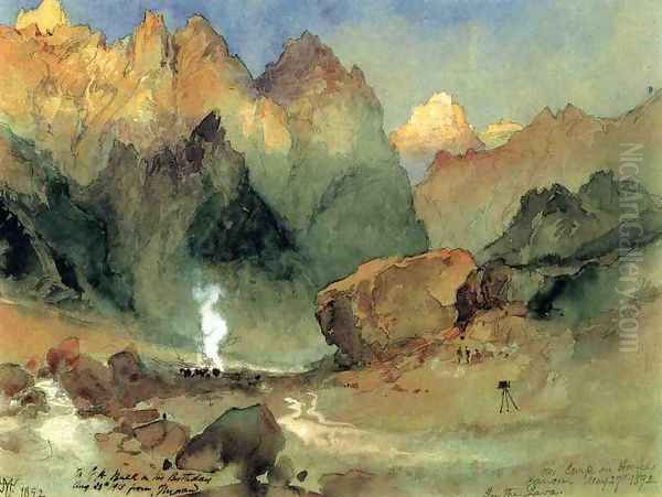 In The Lava Beds Oil Painting by Thomas Moran