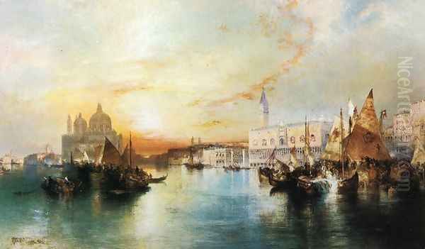 Venice from the Lagoon Oil Painting by Thomas Moran