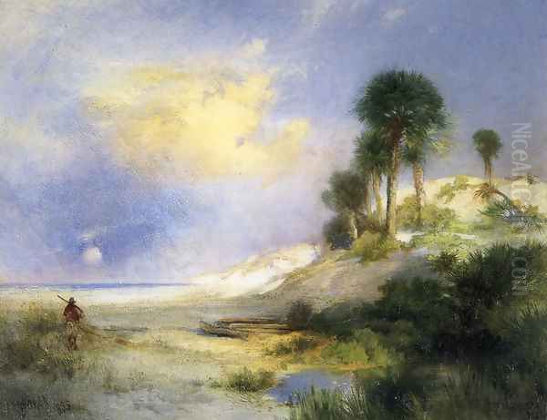 Fort George Island Florida Oil Painting by Thomas Moran