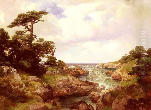 Monterey Coast Oil Painting by Thomas Moran