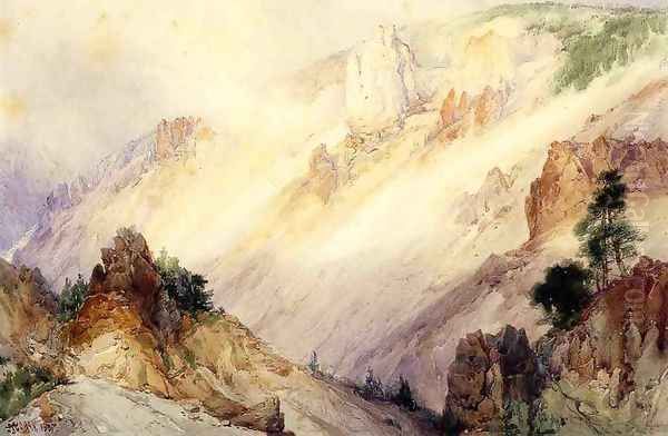 Grand Canyon of the Yellowstone I Oil Painting by Thomas Moran