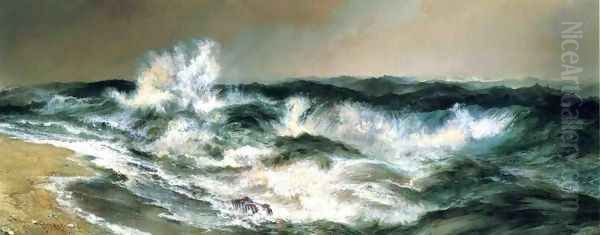 The Much Resounding Sea Oil Painting by Thomas Moran