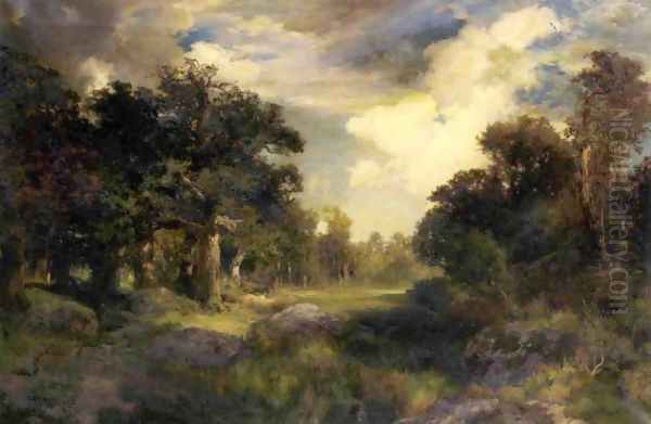 Long Island Landscape Oil Painting by Thomas Moran