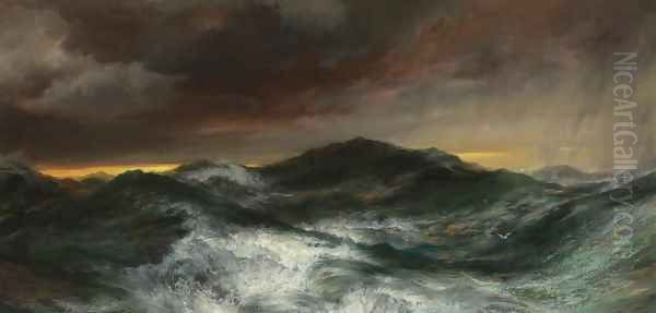 Norther in the Gulf of Mexico Oil Painting by Thomas Moran