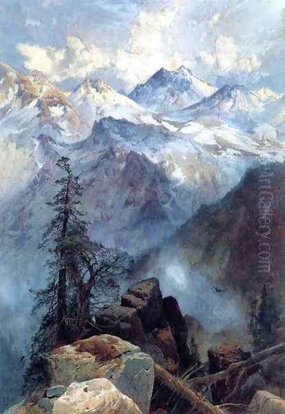 Summit of the Sierras Oil Painting by Thomas Moran