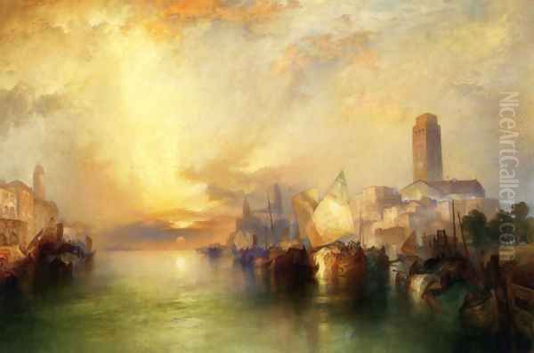 View of Venice III Oil Painting by Thomas Moran