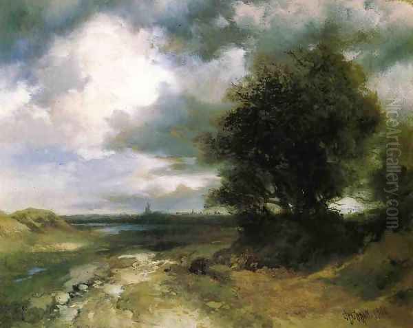 East Moriches Oil Painting by Thomas Moran