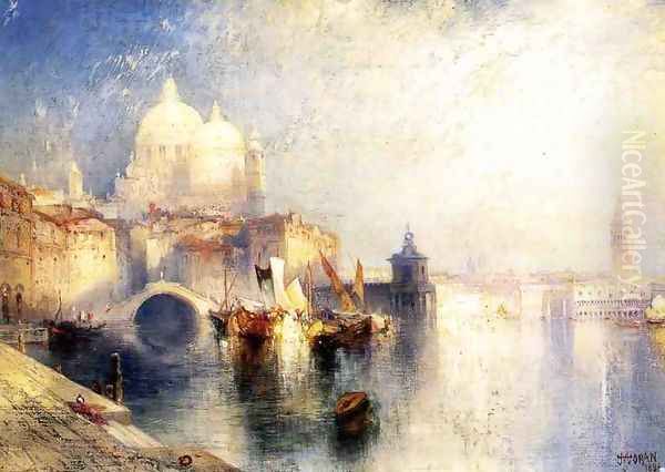 Venice, Italy (not named) Oil Painting by Thomas Moran