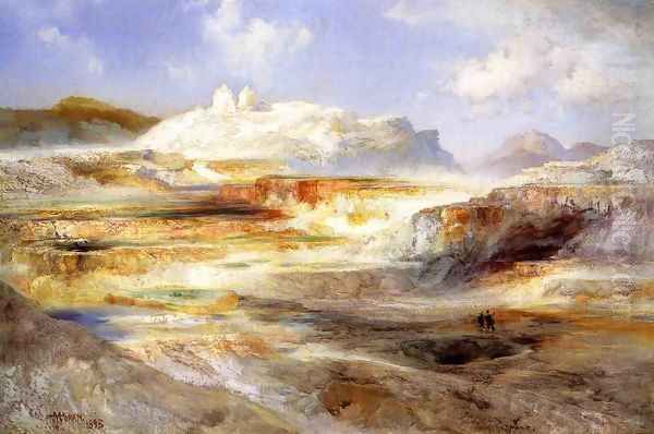 Jupiter Terrace, Yellowstone Oil Painting by Thomas Moran