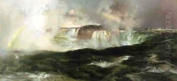 Looking over Niagara Falls Oil Painting by Thomas Moran