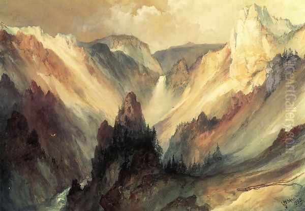 The Grand Canyon of the Yellowstone I Oil Painting by Thomas Moran