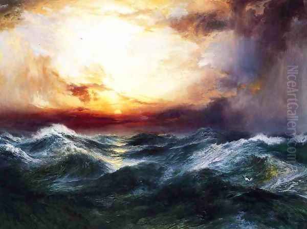 Sunset after a Storm Oil Painting by Thomas Moran